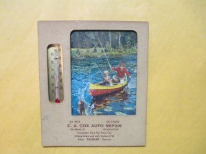 Vintage C.A. Cox Auto Repair Thermometer 1950s-60s