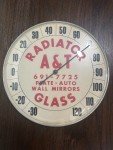 Original Vintage Radiator Thermometer with Glass Face