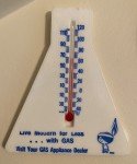 Minnegasco Vintage Plastic Thermometer Sign - Indian Design