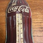 Coca-Cola Antique Metal Thermometer Sign 16.5