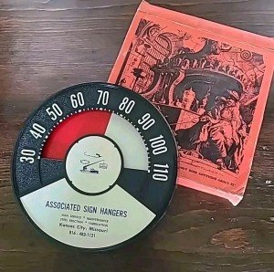 Vintage Remembrance Car Shop Speedometer Thermometer 9