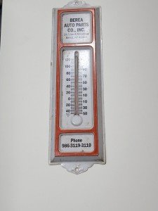 Vintage Metal Auto Parts Advertising Thermometer RARE