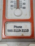 Vintage Metal Auto Parts Advertising Thermometer RARE