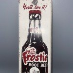 Frostie Root Beer Vintage Metal Wall Thermometer