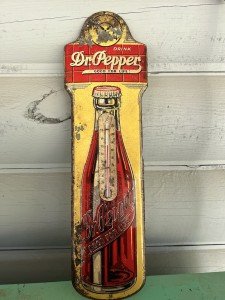 1930s Dr. Pepper Advertising Thermometer Sign