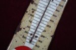 **1950s Pepsi Embossed Metal Thermometer Sign**