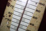 **1950s Pepsi Embossed Metal Thermometer Sign**