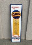 DADS ROOT BEER Vintage Soda Thermometer Sign