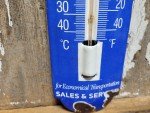 Vintage Chevrolet Porcelain Thermometer - Car Dealership Sign