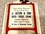 J Acton & Son Auto Truck Crane Thermometer