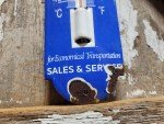 Vintage Chevrolet Porcelain Thermometer - Car Dealership Sign