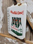Vintage Mountain Dew Porcelain Thermometer Sign