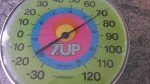 7UP Jumbo Dial Metal Thermometer with Bubble Glass
