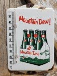 Vintage Mountain Dew Porcelain Thermometer Sign