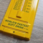 1970s Mello Yello Tin Thermometer Sign