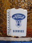 Vintage Ford Porcelain Thermometer Sign - V8 Service