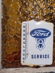 Vintage Ford Porcelain Thermometer Sign - V8 Service