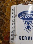Vintage Ford Porcelain Thermometer Sign - V8 Service