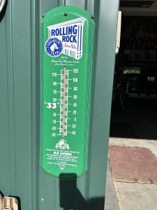 Vintage Rolling Rock Beer Thermometer - Latrobe Brewing Co
