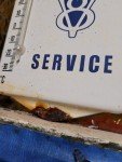 Vintage Ford Porcelain Thermometer Sign - V8 Service