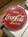 Vintage Coca Cola Round Glass Thermometer
