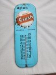 1930s Orange Crush 16" Thermometer