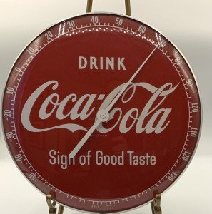 Coca Cola Round Advertising Thermometer - 12