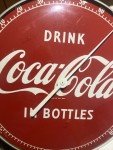 Vintage Coca Cola Round Glass Thermometer