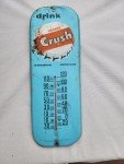 1930s Orange Crush 16" Thermometer