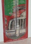 Texaco Vintage Metal Tin Thermometer with Red Car