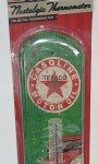 Texaco Vintage Metal Tin Thermometer with Red Car