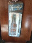 1950s BARQ'S Root Beer Metal Thermometer Sign