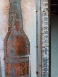 1950s BARQ'S Root Beer Metal Thermometer Sign