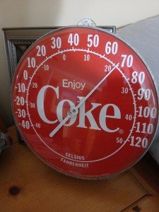 Vintage Coca-Cola Jumbo Dial Thermometer 12