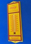 Coca-Cola Vintage Metal Advertising Thermometer Sign