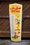 Greet Dot Fruit Drinks Metal Thermometer Sign