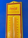 Coca-Cola Vintage Metal Advertising Thermometer Sign