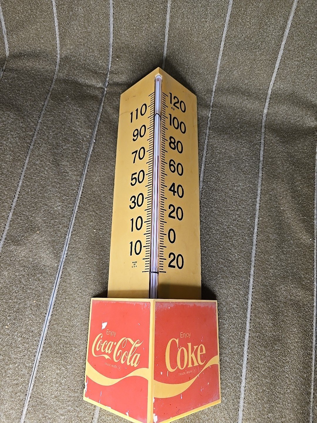 1970s Coca-Cola Plastic Corner Thermometer 15