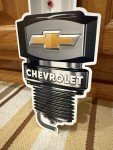 Chevrolet Vintage Style Spark Plug Thermometer Sign