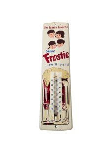 Frostie Root Beer 11.5" Metal Thermometer Sign