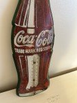 Coca-Cola Vintage Bottle Thermometer Sign - 1950
