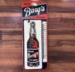 Barq's Root Beer Vintage Metal Thermometer Sign