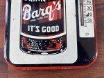 Barq's Root Beer Vintage Metal Thermometer Sign