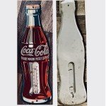 Coca-Cola 17” Metal Bottle Thermometer