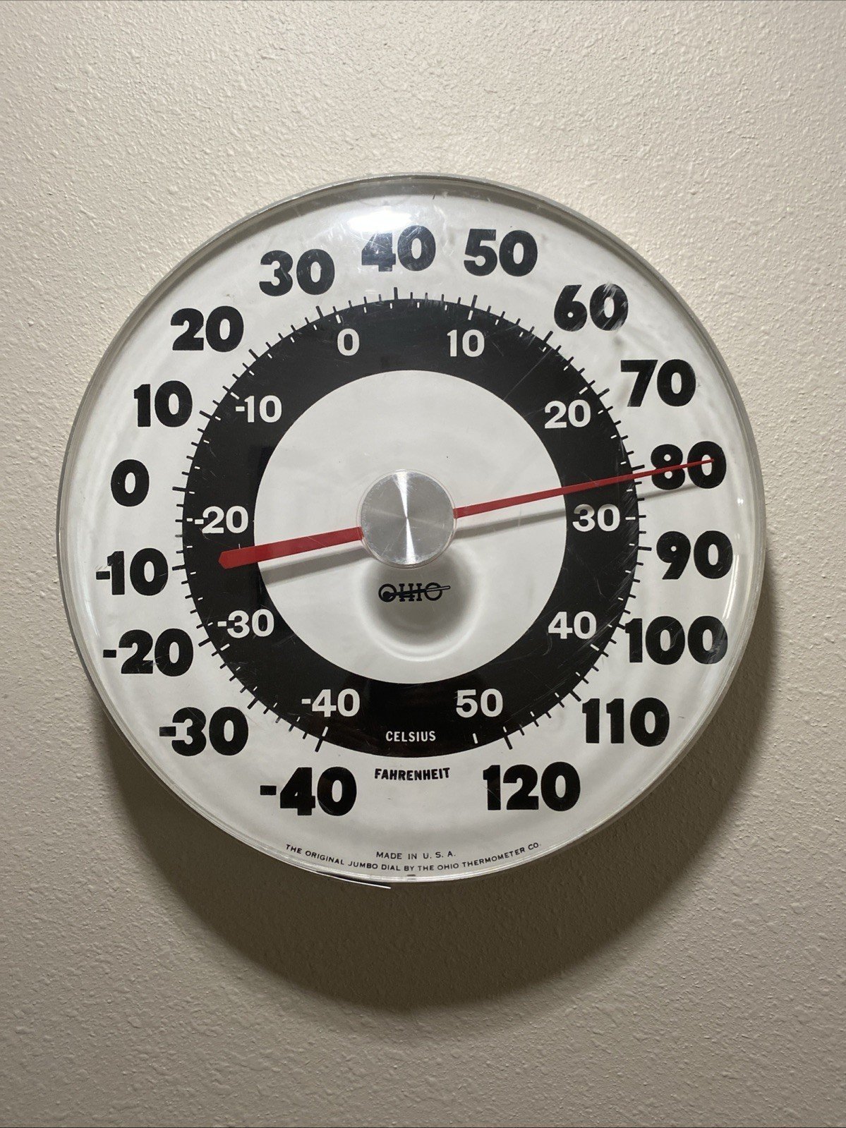 Ohio Jumbo Dial Outdoor Thermometer - Vintage Style