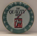 Vintage 7UP "Quality Drink" Round Thermometer
