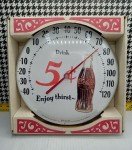Coca-Cola 5-Cent Thermometer Antique Advertisement Sign