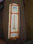 Bournival Car Dealership Vintage Tin Thermometer
