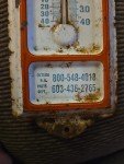 Bournival Car Dealership Vintage Tin Thermometer