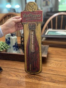 1930s Vintage Dr. Pepper Advertising Thermometer Sign
